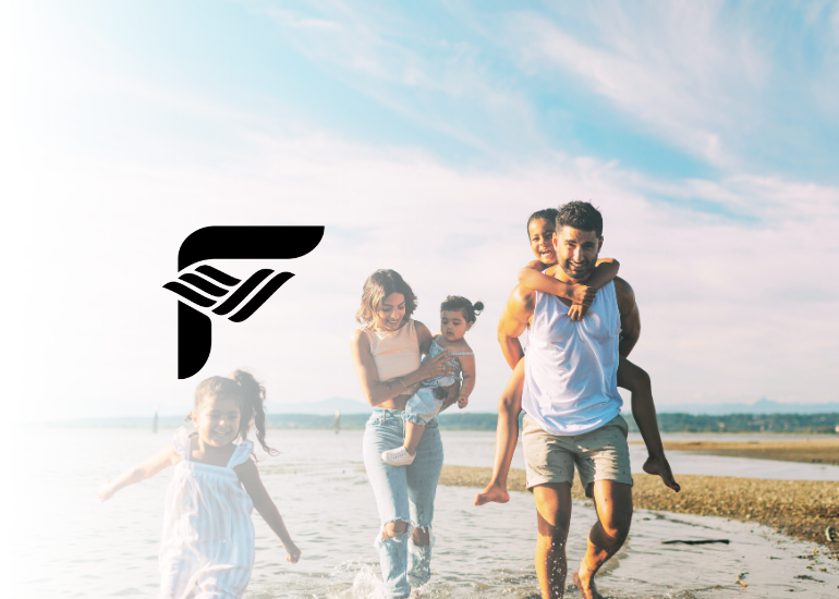 family walking on beach is the image used for budgeting for major life changes article y Fairvoy Private Wealth